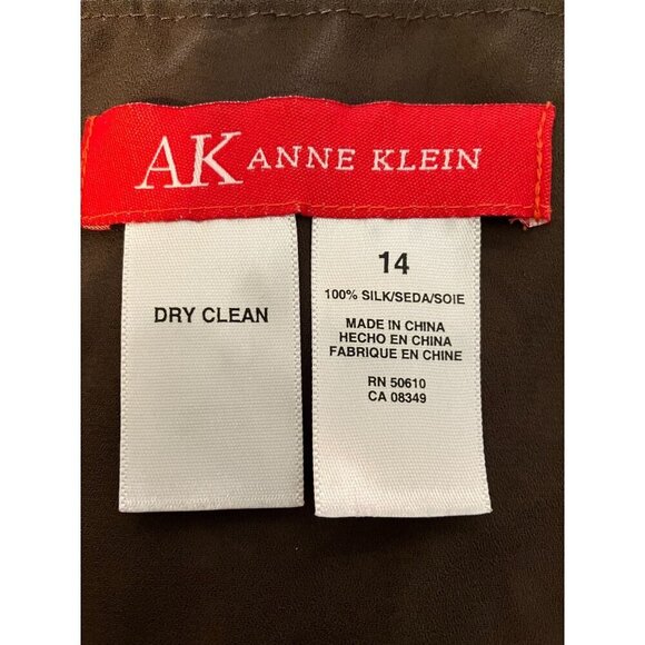 Y2K Anne Klein Maxi Skirt 14 Romantic Flouncy Bloomcore Asymmetric 100% Silk - Picture 5 of 5